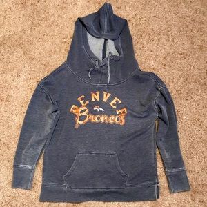Denver Broncos Cowl Neck Hoodie Size Small